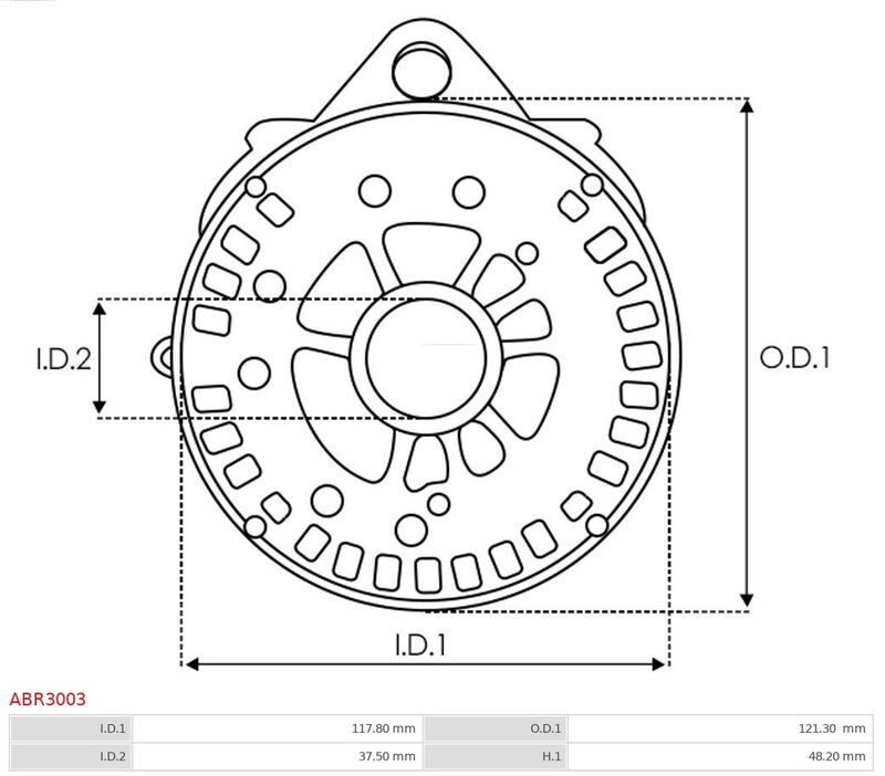 AS-PL, Fixation, bride de transmission d’alternateur