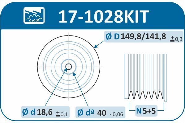 IJS GROUP, Kit de poulies, vilebrequin