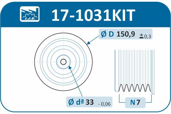 IJS GROUP, Kit de poulies, vilebrequin