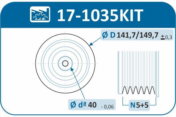 IJS GROUP, Kit de poulies, vilebrequin