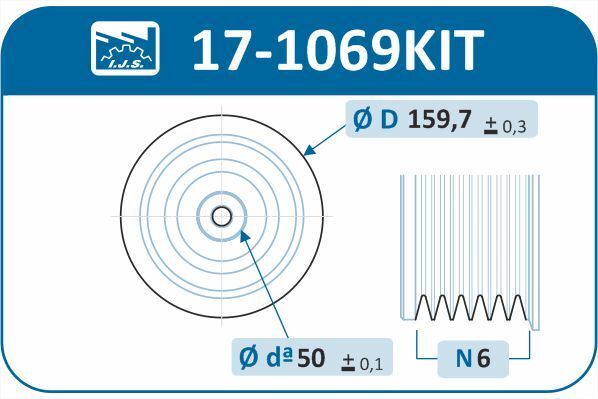 IJS GROUP, Kit de poulies, vilebrequin