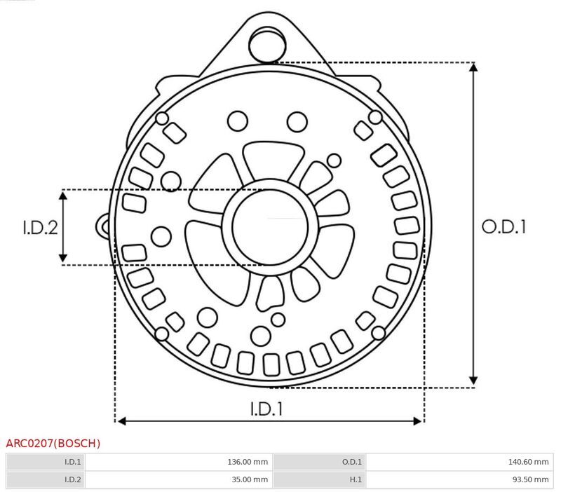 AS-PL, Fixation, bride de transmission d’alternateur