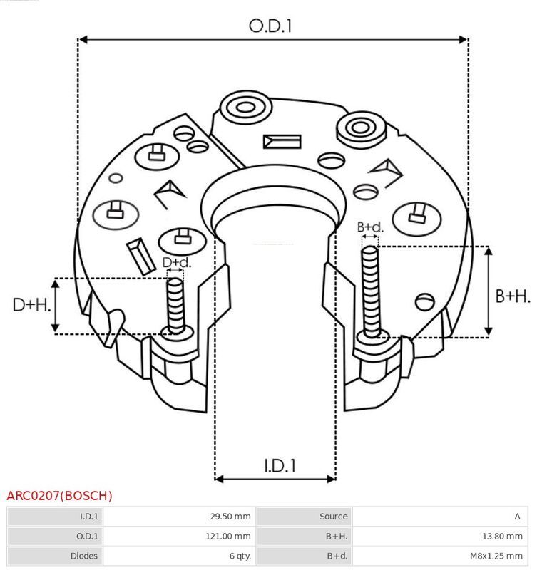 AS-PL, Fixation, bride de transmission d’alternateur