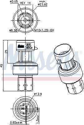 NISSENS, Pressostat, climatisation