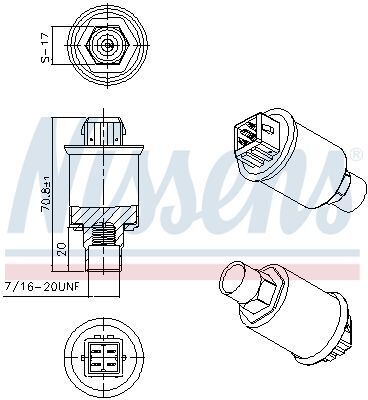 NISSENS, Pressostat, climatisation