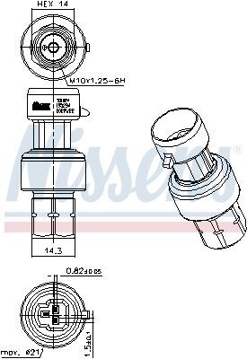 NISSENS, Pressostat, climatisation