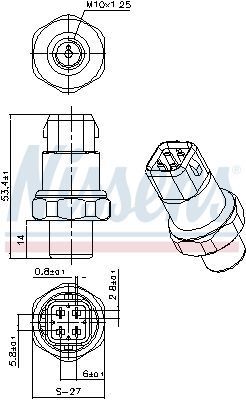 NISSENS, Pressostat, climatisation