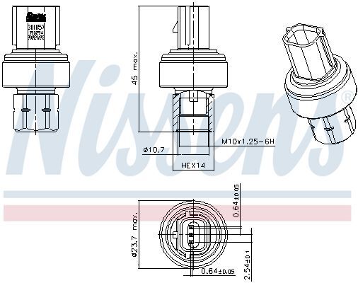 NISSENS, Pressostat, climatisation