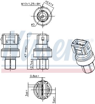 NISSENS, Pressostat, climatisation