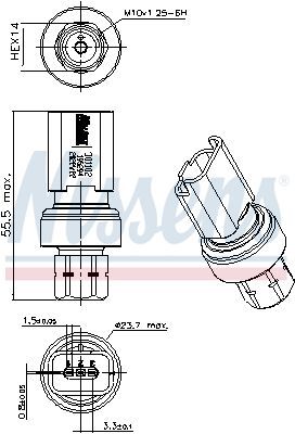 NISSENS, Pressostat, climatisation