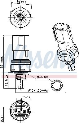 NISSENS, Pressostat, climatisation