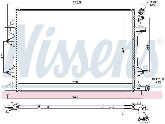 NISSENS, Radiateur basse température, intercooler