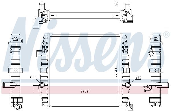 NISSENS, Radiateur basse température, intercooler