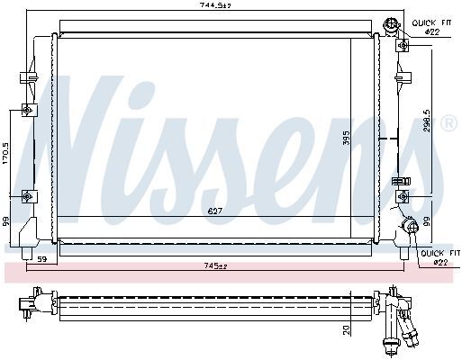 NISSENS, Radiateur basse température, intercooler