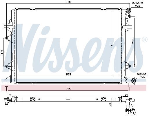 NISSENS, Radiateur basse température, intercooler