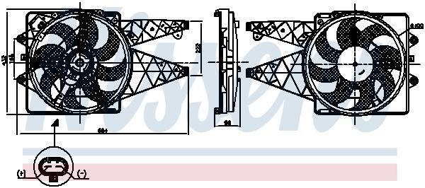 NISSENS, Ventilateur, refroidissement du moteur