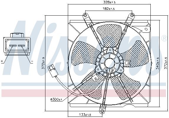 NISSENS, Ventilateur, refroidissement du moteur