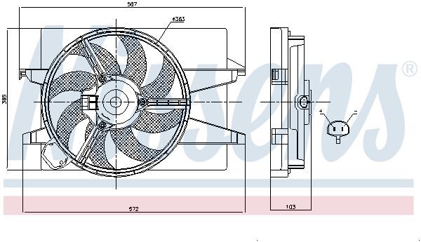 NISSENS, Ventilateur, refroidissement du moteur