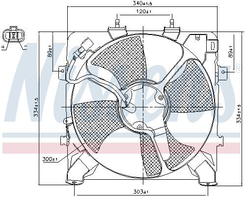 NISSENS, Ventilateur, refroidissement du moteur