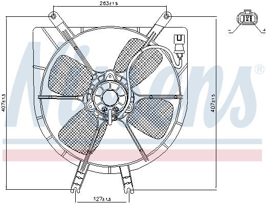 NISSENS, Ventilateur, refroidissement du moteur