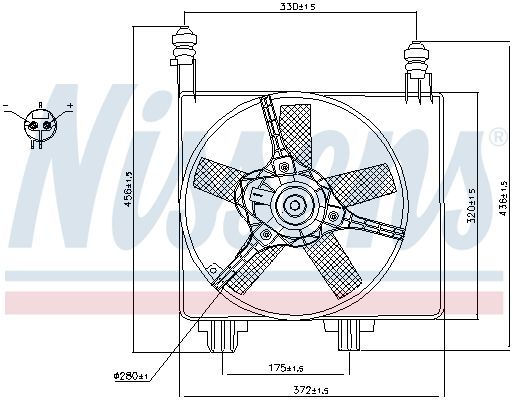 NISSENS, Ventilateur, refroidissement du moteur