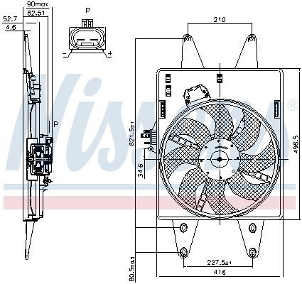 NISSENS, Ventilateur, refroidissement du moteur