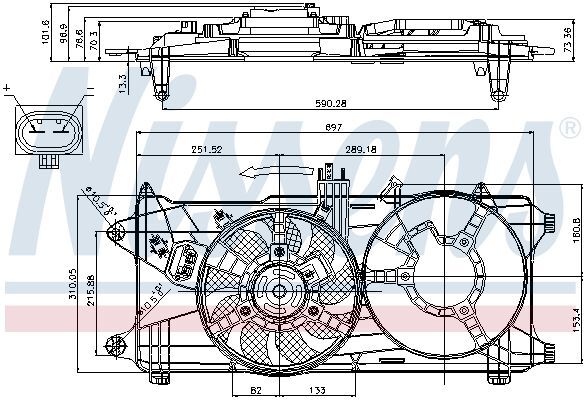 NISSENS, Ventilateur, refroidissement du moteur