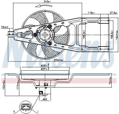 NISSENS, Ventilateur, refroidissement du moteur