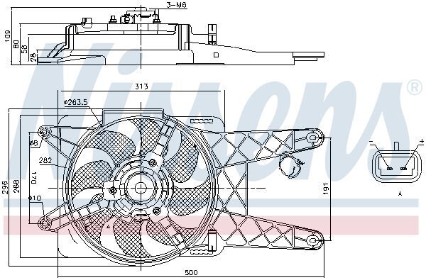 NISSENS, Ventilateur, refroidissement du moteur