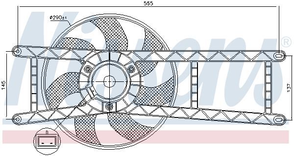 NISSENS, Ventilateur, refroidissement du moteur