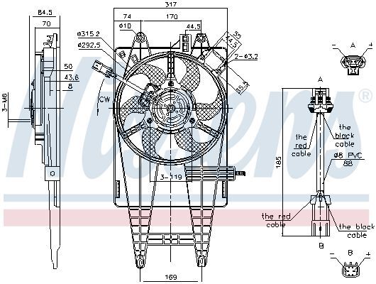 NISSENS, Ventilateur, refroidissement du moteur