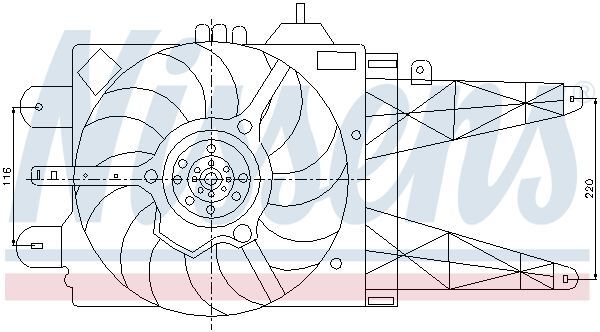 NISSENS, Ventilateur, refroidissement du moteur