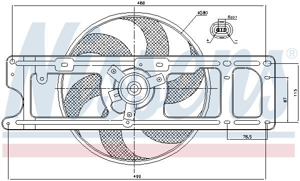 NISSENS, Ventilateur, refroidissement du moteur