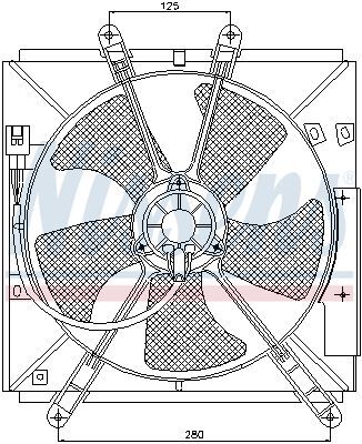 NISSENS, Ventilateur, refroidissement du moteur