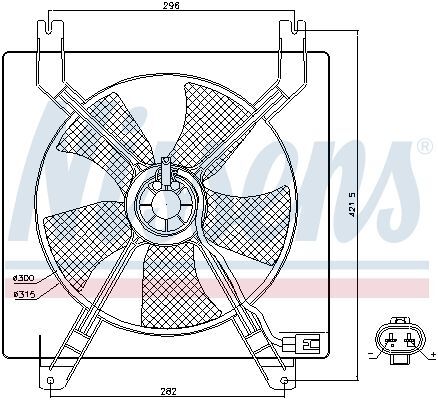 NISSENS, Ventilateur, refroidissement du moteur