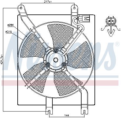 NISSENS, Ventilateur, refroidissement du moteur