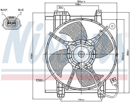 NISSENS, Ventilateur, refroidissement du moteur