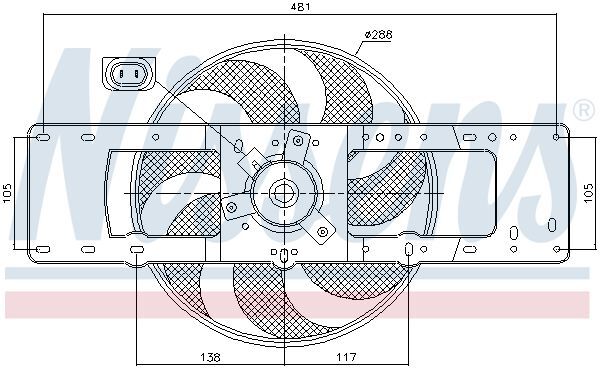 NISSENS, Ventilateur, refroidissement du moteur