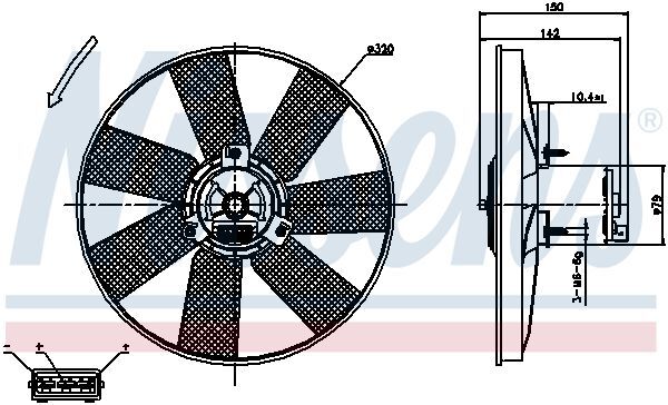 NISSENS, Ventilateur, refroidissement du moteur