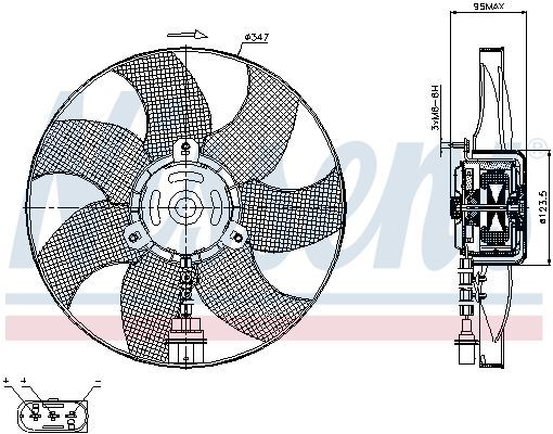 NISSENS, Ventilateur, refroidissement du moteur