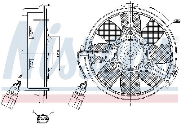 NISSENS, Ventilateur, refroidissement du moteur