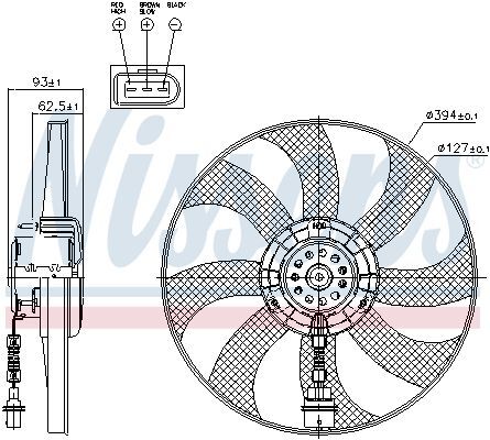 NISSENS, Ventilateur, refroidissement du moteur