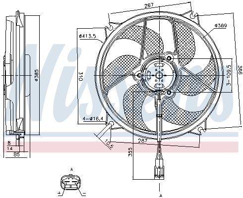 NISSENS, Ventilateur, refroidissement du moteur