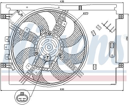 NISSENS, Ventilateur, refroidissement du moteur