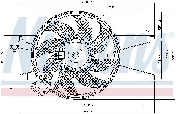 NISSENS, Ventilateur, refroidissement du moteur