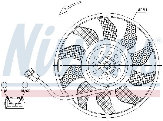 NISSENS, Ventilateur, refroidissement du moteur