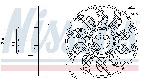 NISSENS, Ventilateur, refroidissement du moteur