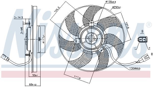 NISSENS, Ventilateur, refroidissement du moteur