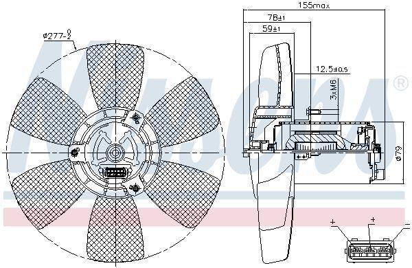 NISSENS, Ventilateur, refroidissement du moteur