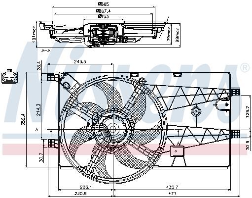 NISSENS, Ventilateur, refroidissement du moteur